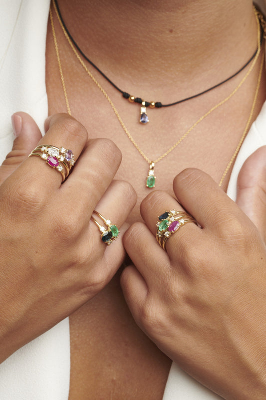 KAN0029A - Anillo Tri-Color 9k