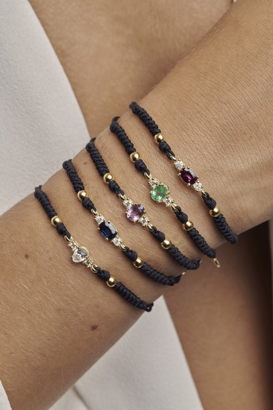 KPU0021A - Pulsera Lágrima Diamante 9k