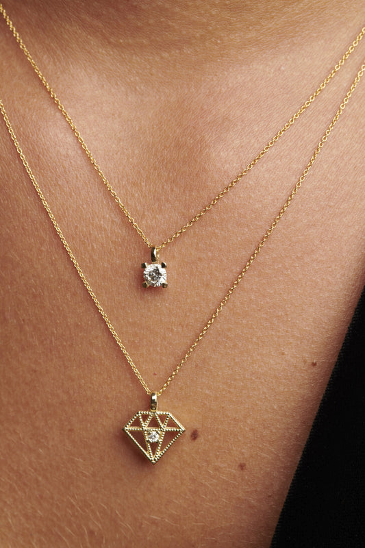 KCO0018A - Collar Diamond 9k