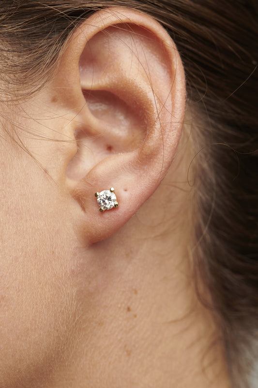 KPE0014A - Pendientes Minimal 5mm 9k (0.50ct)