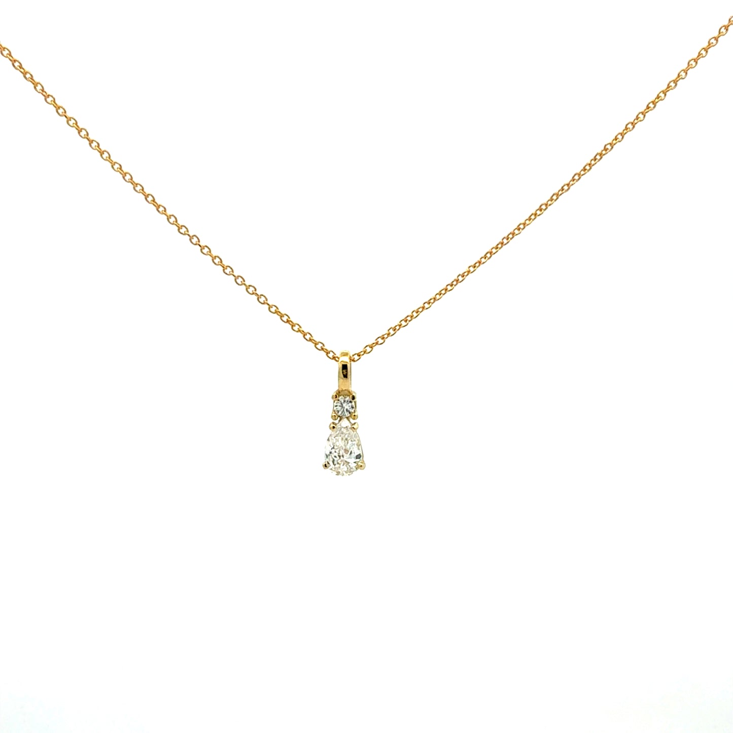 KCO0021A - Collar Lágrima Diamante 9k