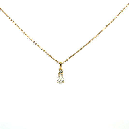 KCO0021A - Collar Lágrima Diamante 9k