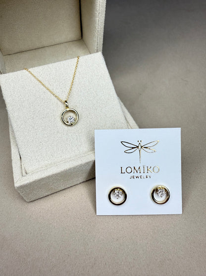KPE0008A - Pendientes Luz Princesa 9k
