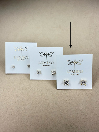 KPE0014A - Pendientes Minimal 5mm 9k (0.50ct)