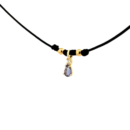 KCO0021A - Collar Lágrima Diamante 9k