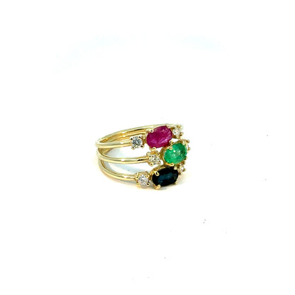 KAN0029A - Anillo Tri-Color 9k