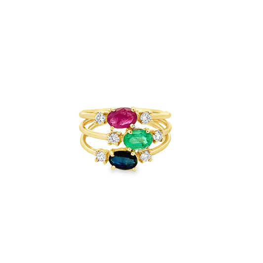 KAN0029A - Anillo Tri-Color 9k