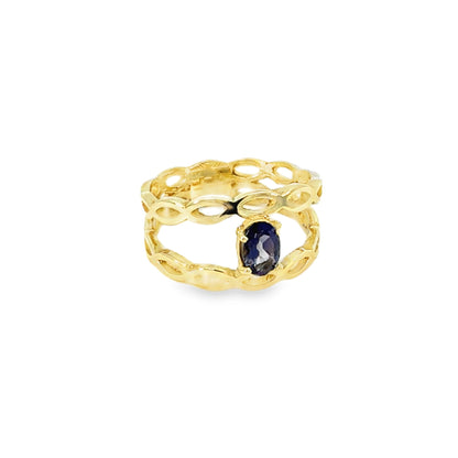 KAN0028A - Anillo Doble Trenzado 9k