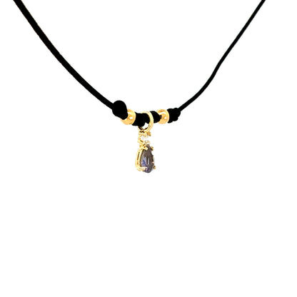 KCO0021A - Collar Lágrima Diamante 9k