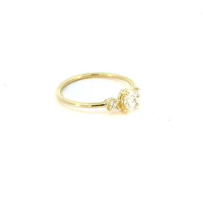 KAN0021A - Anillo Lágrima Diamante 9k