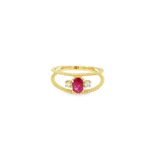 KAN0030A - Anillo Doble Bolas 9k