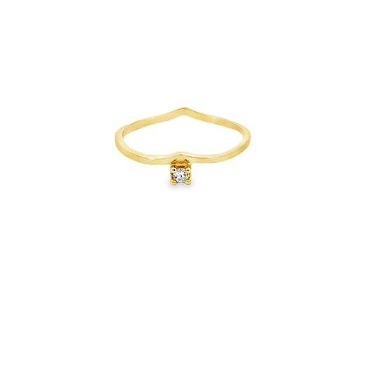 KAN0023A - Anillo Arco Diamante 9k