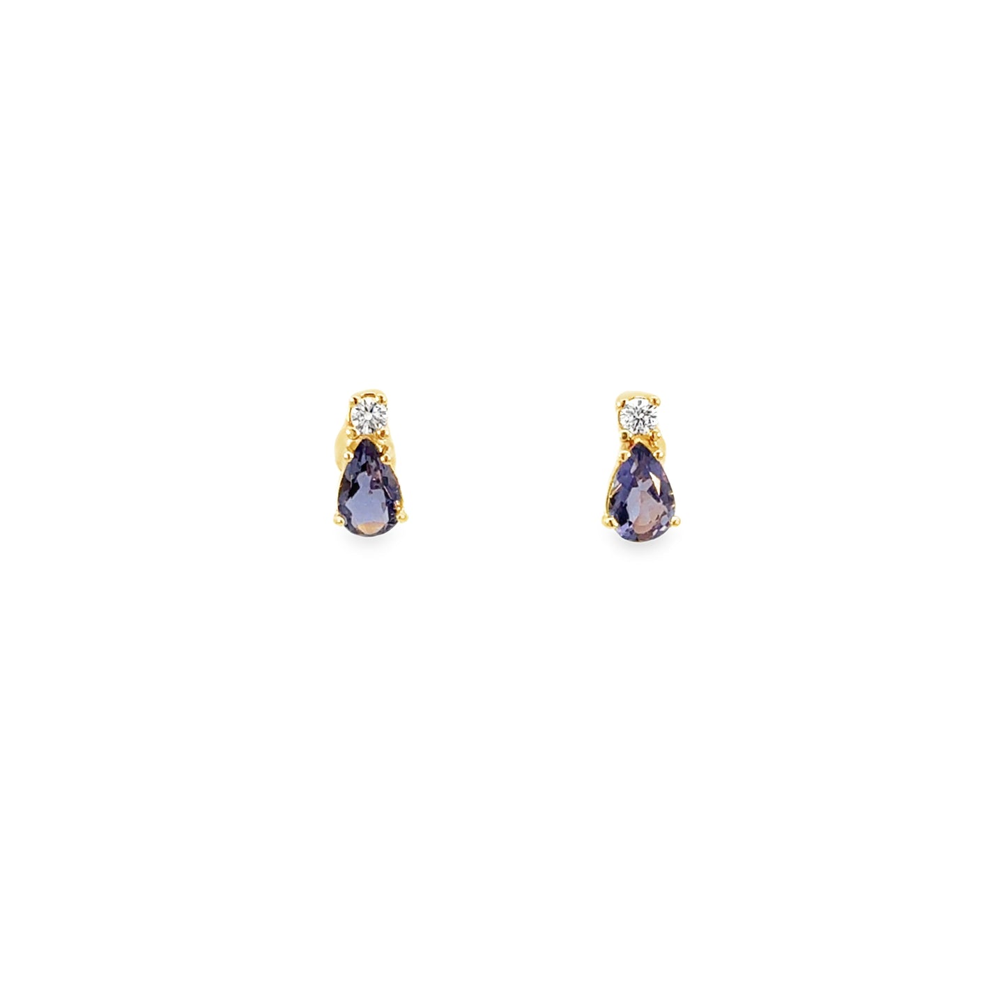 KPE0021A - Pendientes Lágrima Diamante 9k