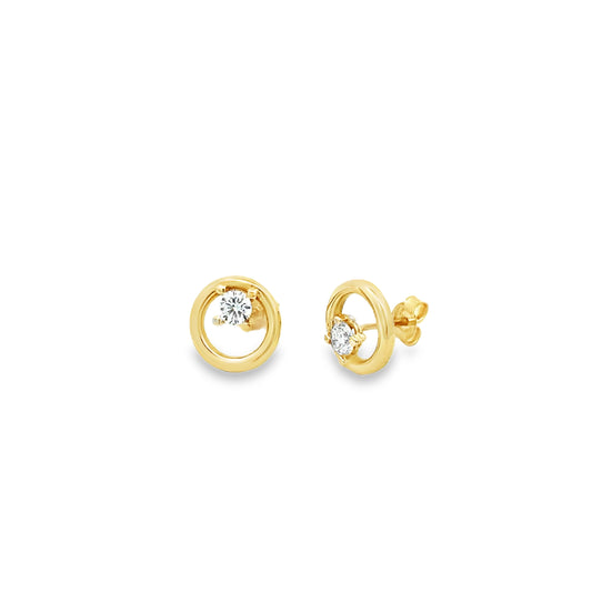 KPE0007A - Pendientes Luz Diamante 9k (0.26ct)