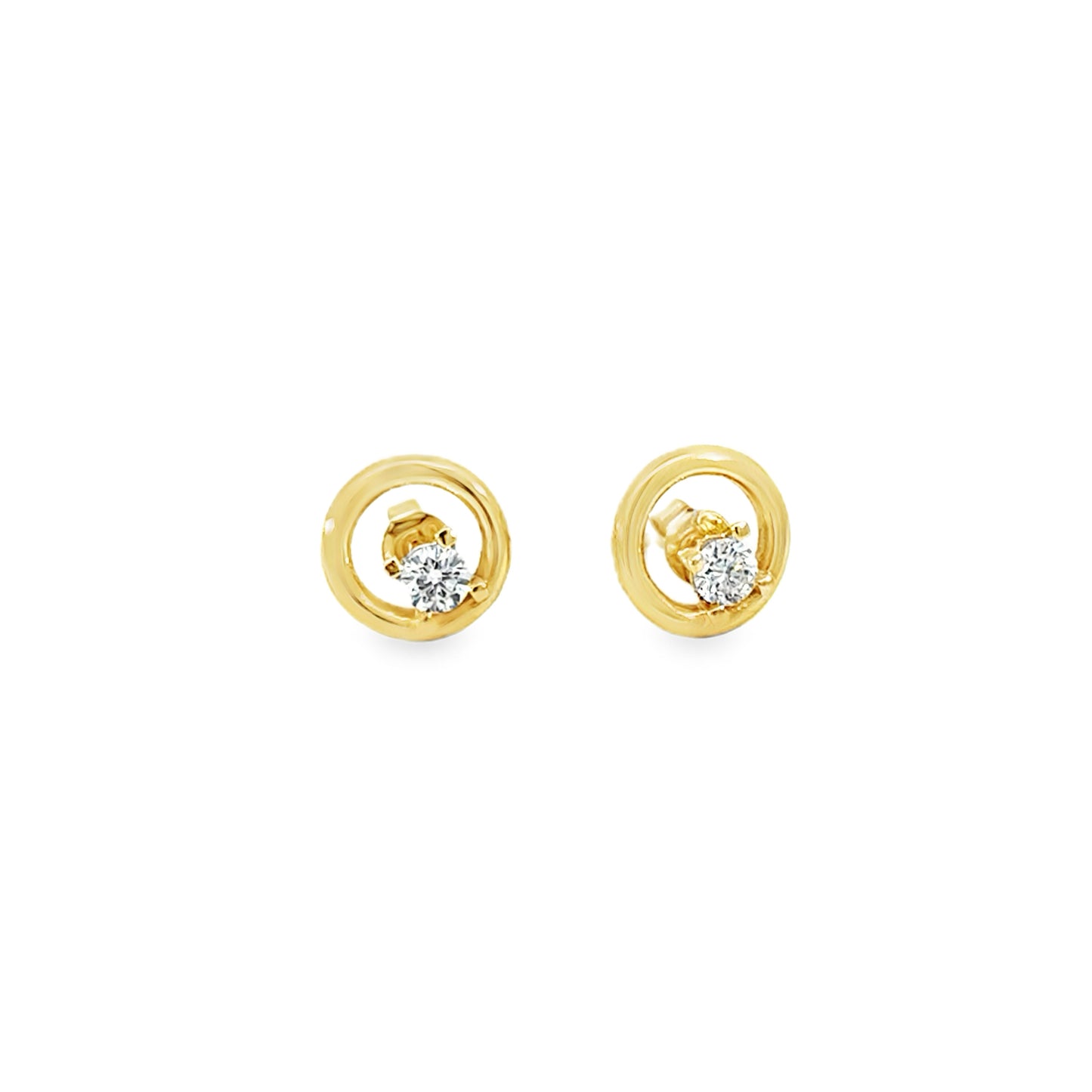 KPE0007A - Pendientes Luz Diamante 9k (0.26ct)