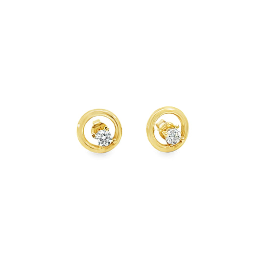 KPE0007A - Pendientes Luz Diamante 9k (0.26ct)