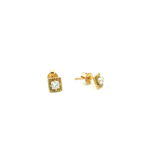 KPE0033A - Pendientes Square 9k
