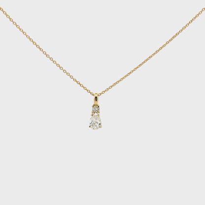 KCO0021A - Collar Lágrima Diamante 9k